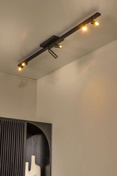 Lucide KEONI - Ceiling spotlight - 6xG9 - Coffee